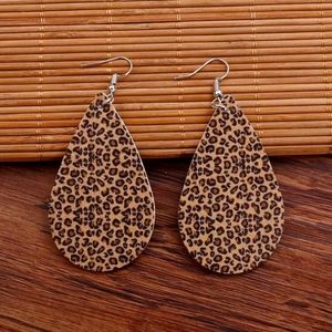 🍉5 for $25* Leopard Print Water Drop Earrings